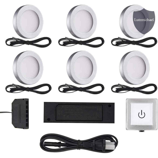 menggutong 6 Pack LED Puck Light,ETL Listed,Under Lighting Kit